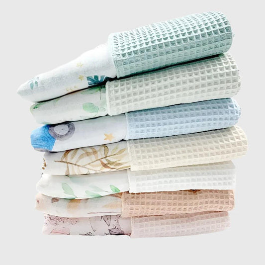 Cotton Waffle Baby Blanket - Modern Nest